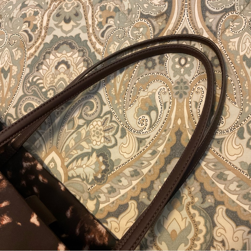 NWOT Tory Burch Ella Print Fall Down Tote Bag - Picture 13 of 16